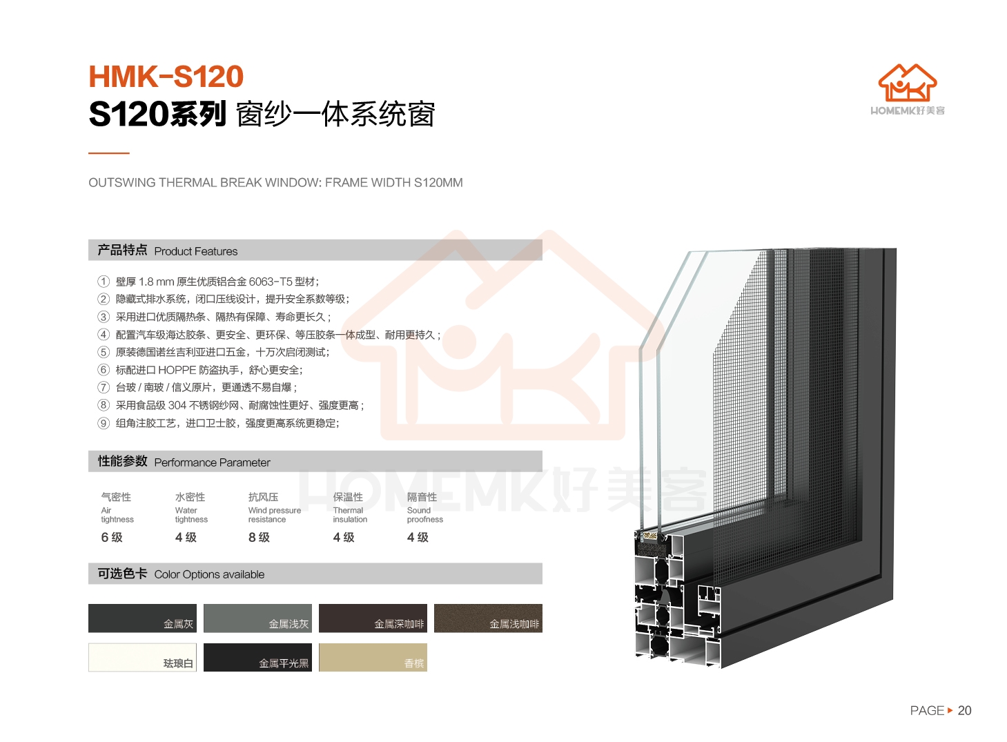 S120系列 窗紗一體系統(tǒng)窗(圖2)